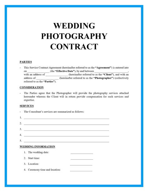 Wedding photography contract template downloads - howbopqe