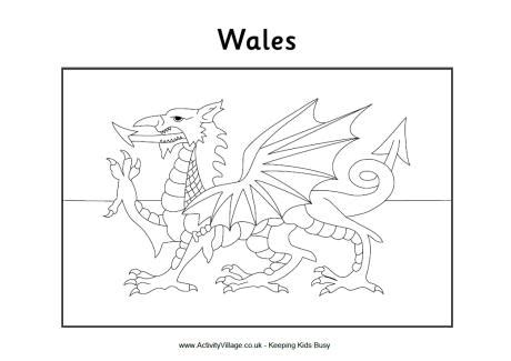 Welsh Flag Colouring Page