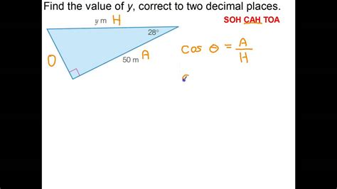 Using Trigonometry to Find the Hypotenuse - YouTube