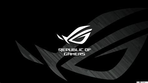 🔥 Free Download Asus Rog Republic Of Gamers Dark Minimal White Logo Hd ...