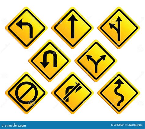 Arrows Road Signs Stock Image - Image: 23408551