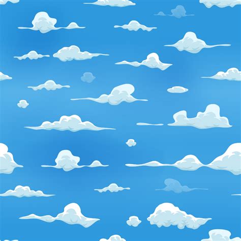 Download Seamless Clouds On Blue Sky Background Vector Art. Choose from ...