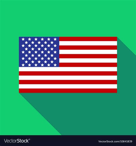 American flag icon flat style Royalty Free Vector Image