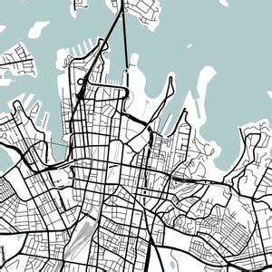 Sydney City Map Printable Street Map Art Sydney Map Print - Etsy