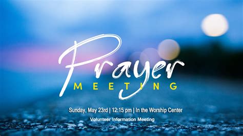 Prayer Partner Informational Meeting | Crossgate Church