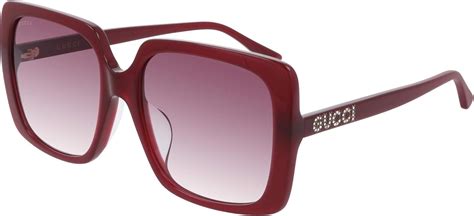 Amazon.com: Sunglasses Gucci GG0728SA 003 sunglasses Woman color Red ...