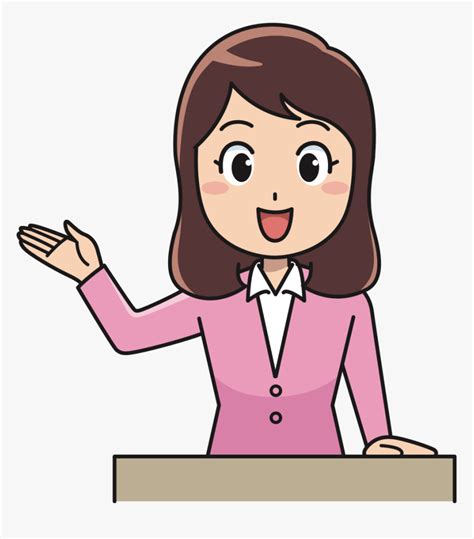 Transparent Woman At Desk Clipart - Female School Teacher Teacher ...