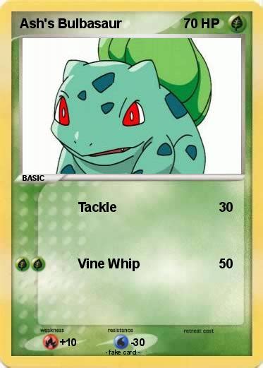 Pokémon Ash s Bulbasaur 5 5 - Tackle - My Pokemon Card