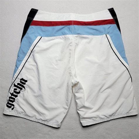 Gotcha Board Shorts Men's Size 38 White Fully Lined... - Depop