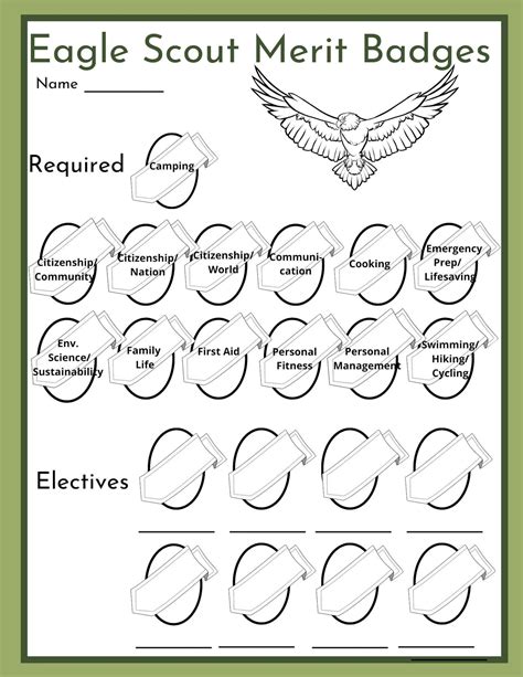 Merit Badge Printable Worksheets