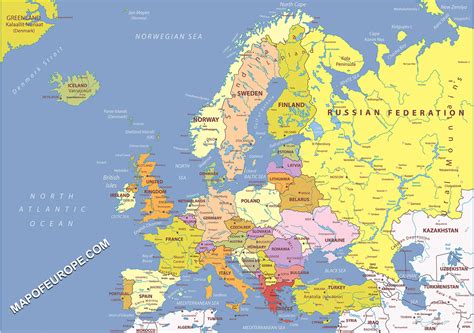 Map Of Europe And Russia Labeled - Gillie Donnamarie