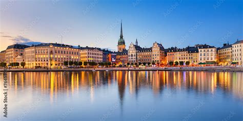 Gamla Stan at night in Stockholm Stock Photo | Adobe Stock