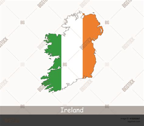 Ireland Map Flag. Map Vector & Photo (Free Trial) | Bigstock