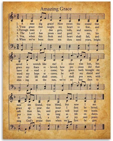 Printable Amazing Grace Lyrics