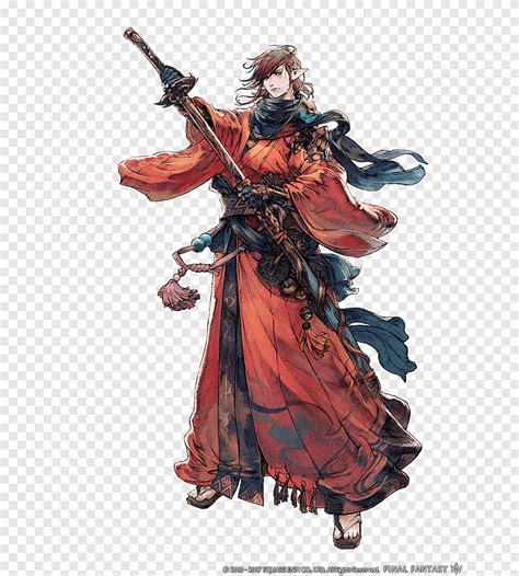 Final Fantasy XIV: Stormblood Samurai Warrior Art, final fantasy lion ...