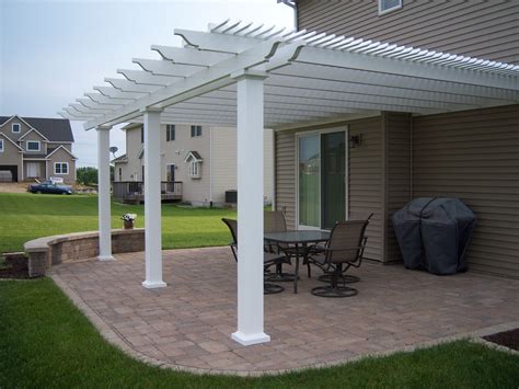 DIY Attached Vinyl Pergola Kit with 7in square columns. Visit our ...