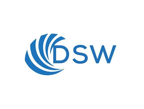 DSW letter logo design on white background. DSW creative circle letter ...