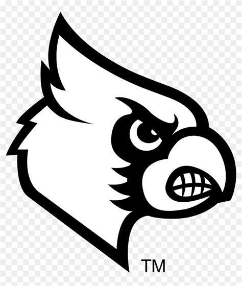 Freeuse Cardinal Svg Black And White - Louisville Cardinals Logo Png ...