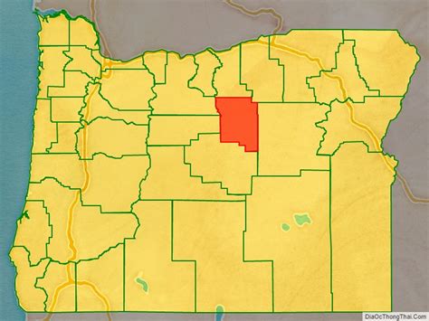 Map of Wheeler County, Oregon - Thong Thai Real