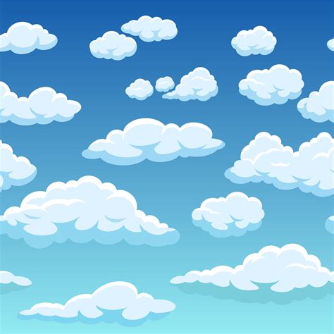 Cloudy Sky Background Clipart Blue