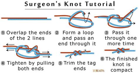 Surgeon's Knot Information and Step By Step Instructions | 101 Knots ...