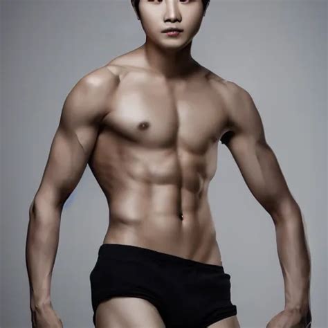 korean male model, muscular, studio photograph | Stable Diffusion