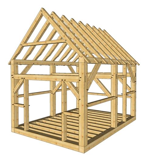 12x16 Timber Frame Shed Plans