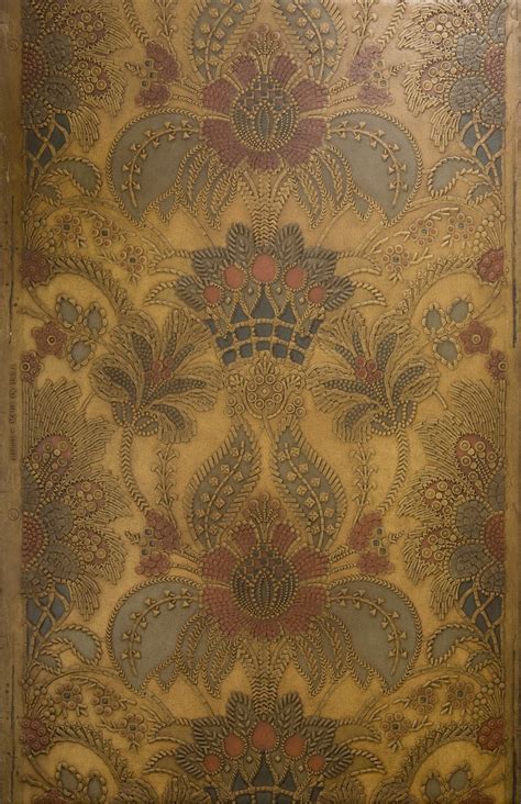 Tooled Leather Damask/Antique Wallpaper - Bolling & Company