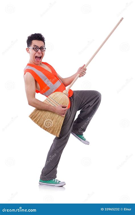 Funny Janitor Stock Photography - Image: 33965232