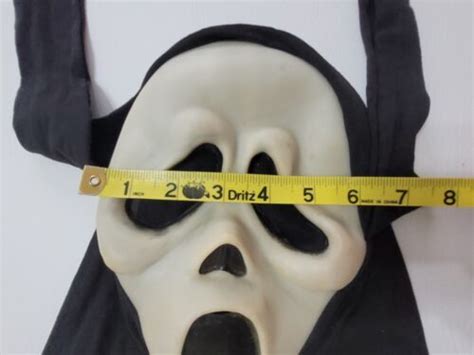 Vtg Gen 2 Scream Ghostface Mask Fun World Cotton Shroud Fantastic Faces ...