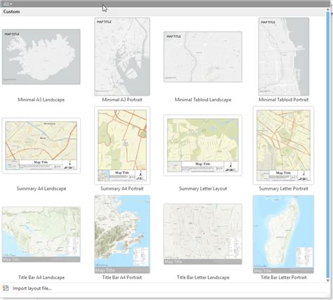 Customize your layout gallery (ArcGIS Pro 2.5)