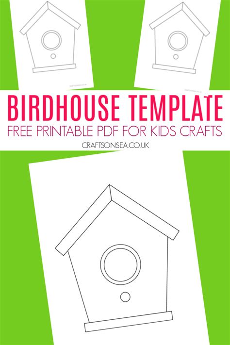 Bird House Template (FREE Printable PDF) - Crafts on Sea