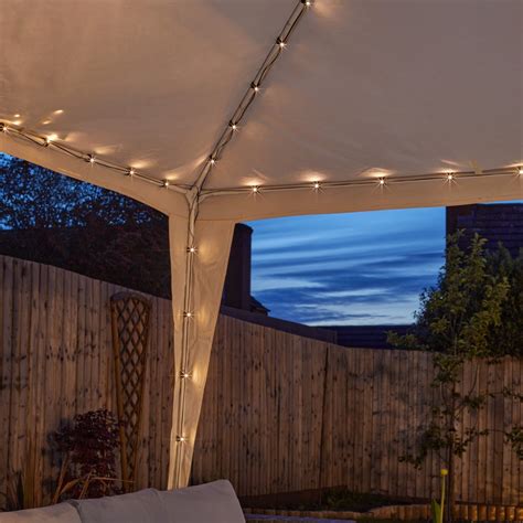 Smart Solar Solar Power 3m x 3m Gazebo String Lights.