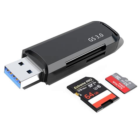 USB 3.0 Card Reader, SD / Micro SD Reader, Portable Card Reader for SD ...