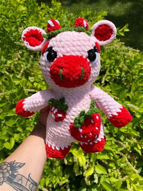 Strawberry Cow Crochet Pattern - Etsy