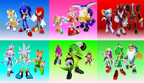 Sonic Heroes teams | Photo album craft, Sonic heroes, Cartoon crossovers