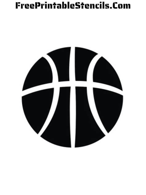 Free Printable Basketball Stencils - Free Printable Stencils