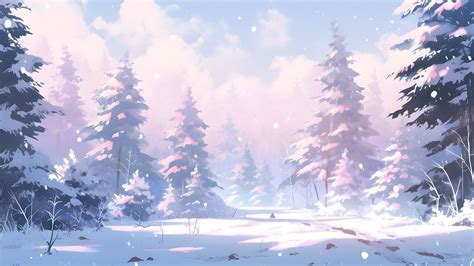 Winter Snow-Covered Forest Desktop Wallpaper - Winter Wallpaper