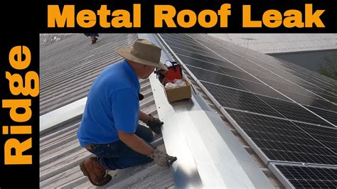 METAL ROOF RIDGE: Repairing leaks that stems from a metal roof ridge ...