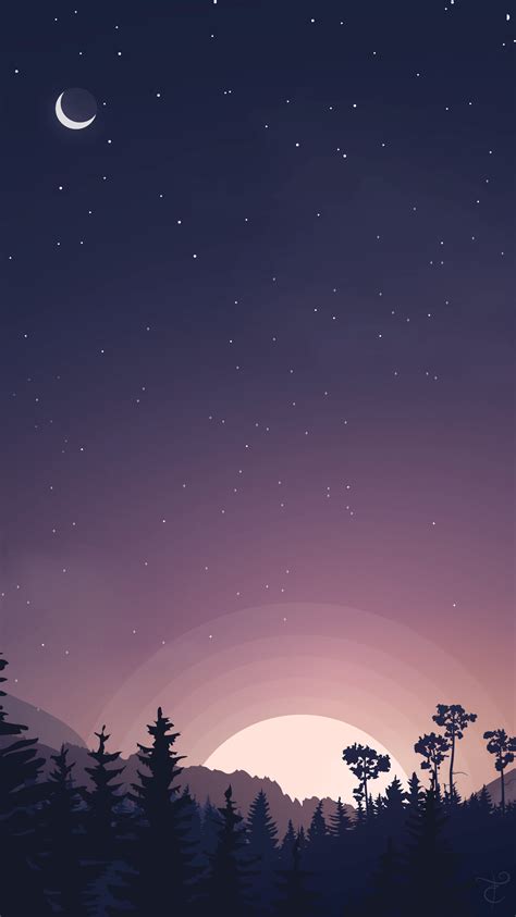 Night Minimalist Wallpapers - Wallpaper Cave