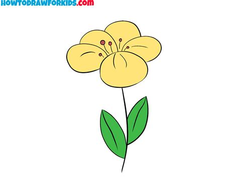 How to Draw a Pretty Flower - Easy Drawing Tutorial For Kids