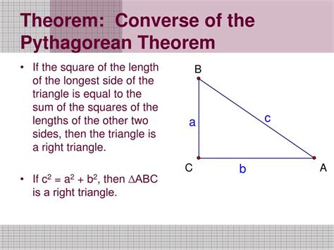 PPT - The Converse of the Pythagorean Theorem PowerPoint Presentation ...