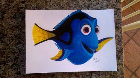 Dory Drawing - Finding Nemo