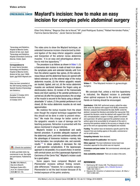 (PDF) Maylard’s incision: how to make an easy incision for complex ...