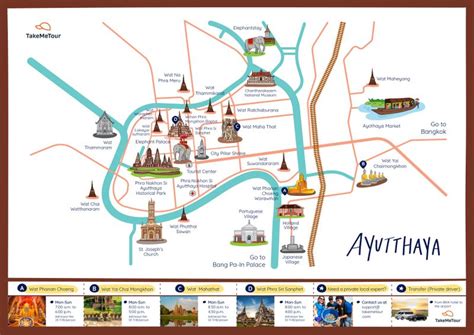 Ayutthaya Travel Guide Map | TakeMeTour