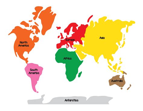 Printable World Map With Continents