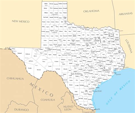 Printable Map Of Texas With Cities - Printable Maps