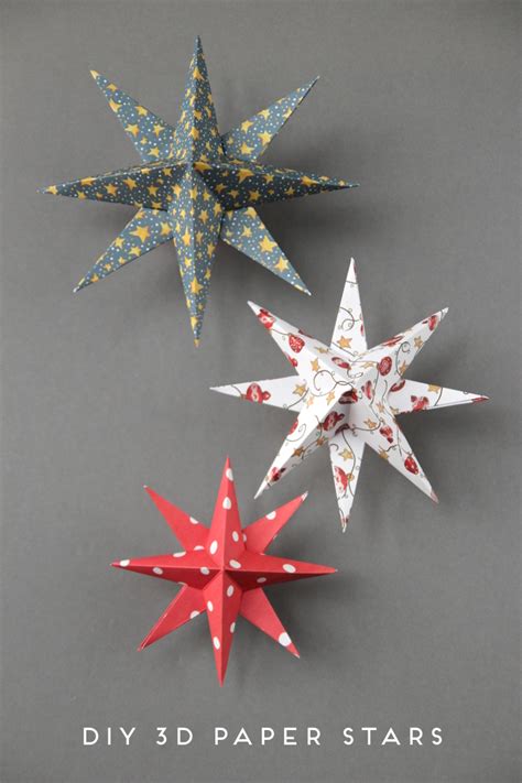 DIY 3D PAPER STAR CHRISTMAS DECORATIONS. | Gathering Beauty