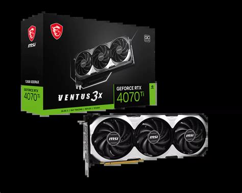 MSI GeForce RTX 4070 Ti VENTUS 3X OC 12GB GDDR6X Graphics Card | Bermor ...