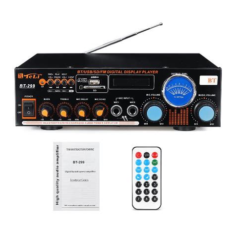 1200w 2 channel power amplifier remote control audio stereo in South ...